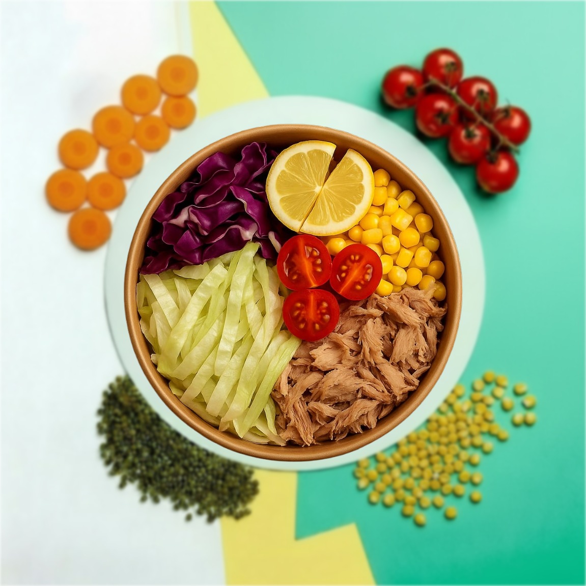 Light Ton Balıklı Bowl 